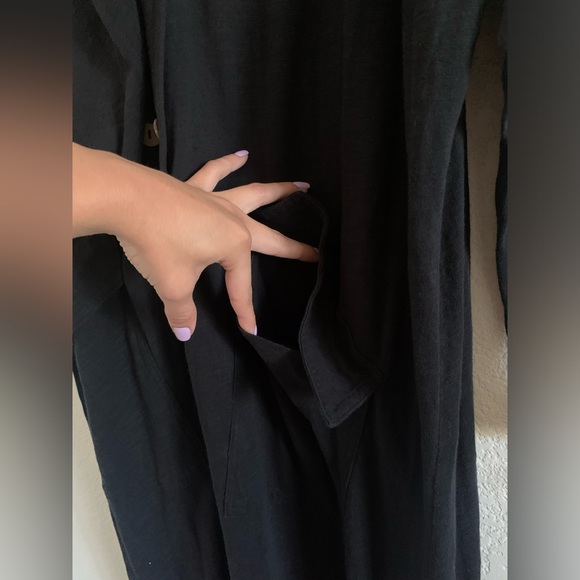 Free People Intimately Until Now Cardi Maxi Cardigan Long Sweater Black Size S - Picture 3 of 11